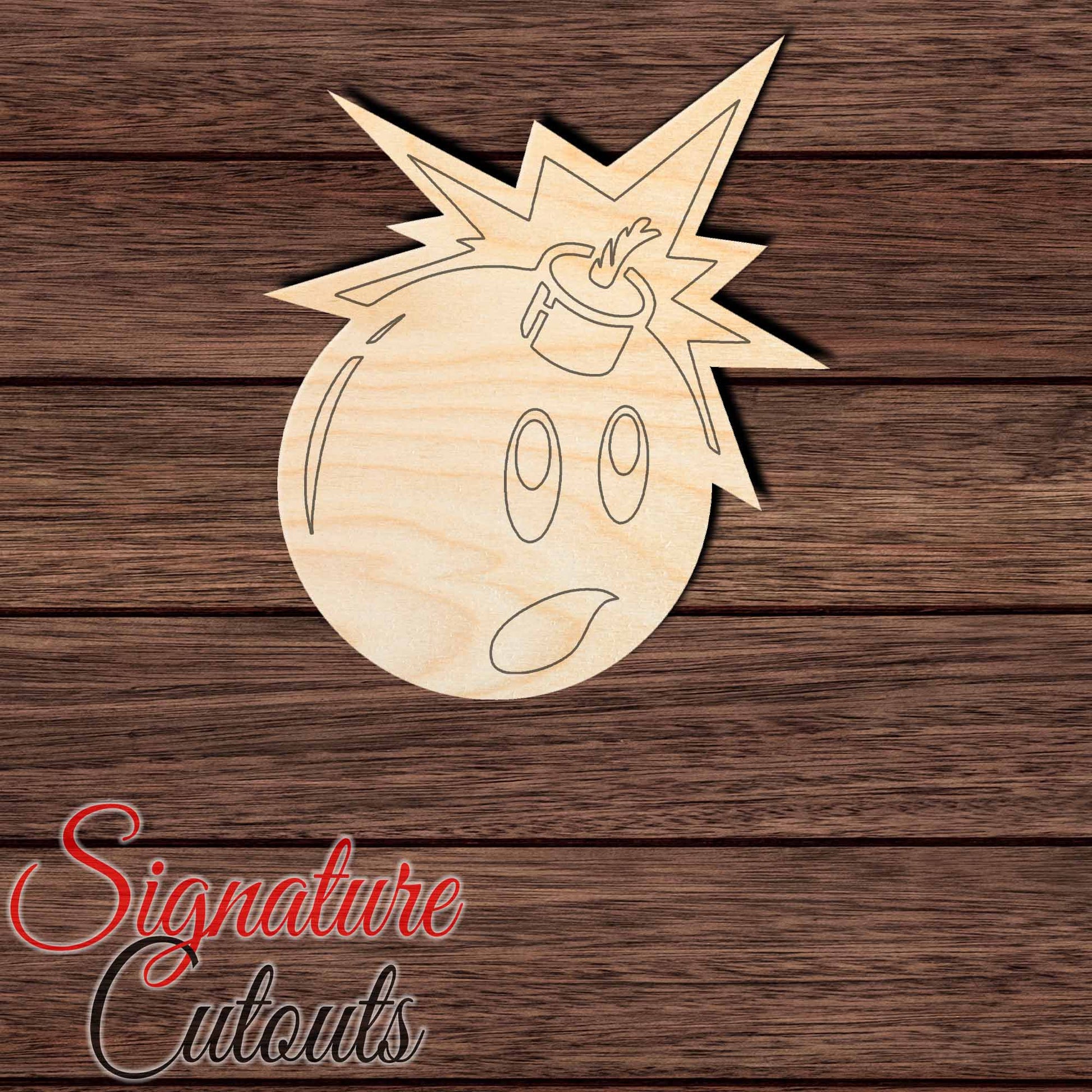 Cartoon Hypebeast Bomb 001 Shape Cutout in Wood, Acrylic or Acrylic Mirror - Signature Cutouts