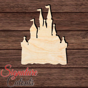 Castle 012 Shape Cutout in Wood, Acrylic or Acrylic Mirror - Signature Cutouts