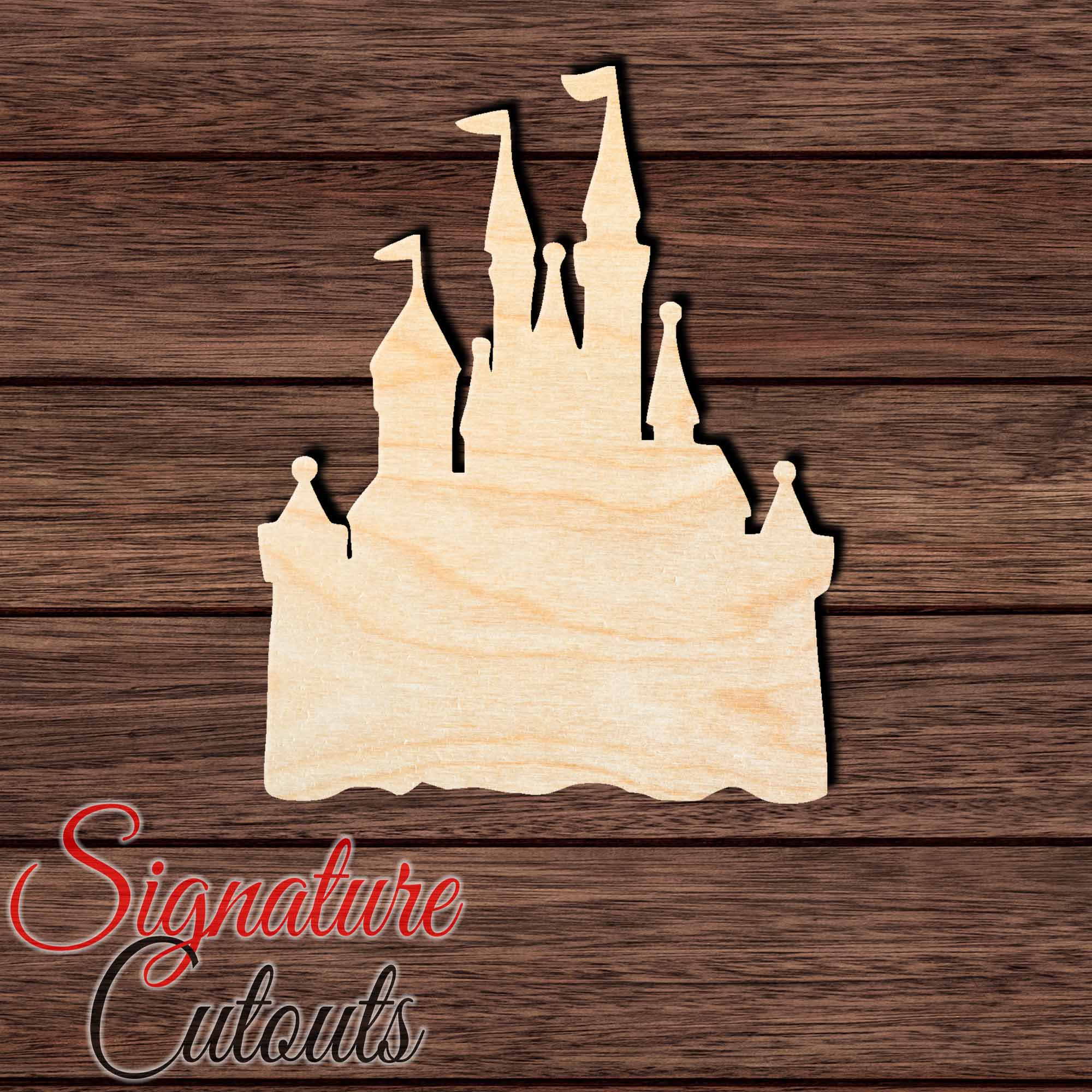 Castle 012 Shape Cutout in Wood, Acrylic or Acrylic Mirror - Signature Cutouts