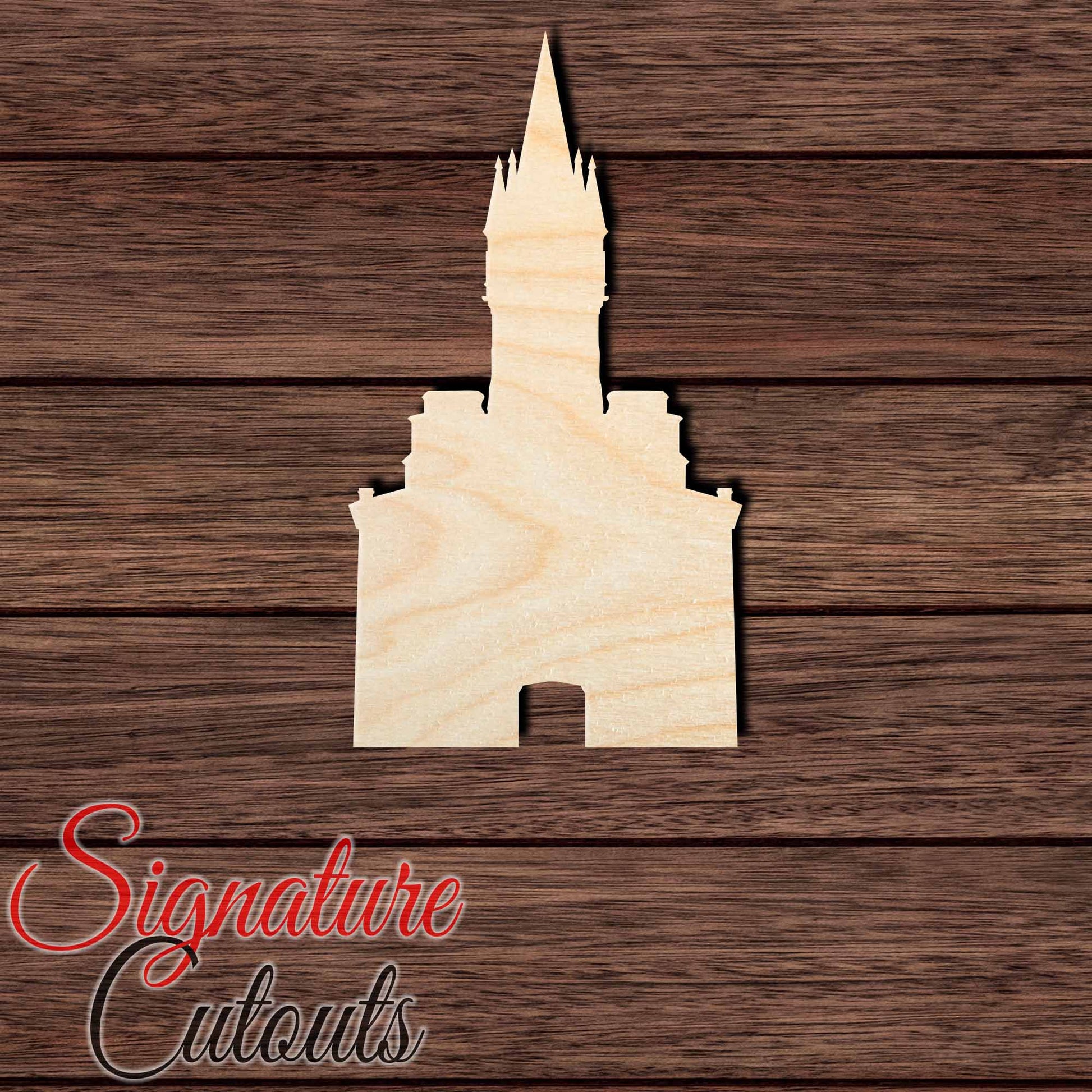 Castle 002 Shape Cutout in Wood, Acrylic or Acrylic Mirror - Signature Cutouts