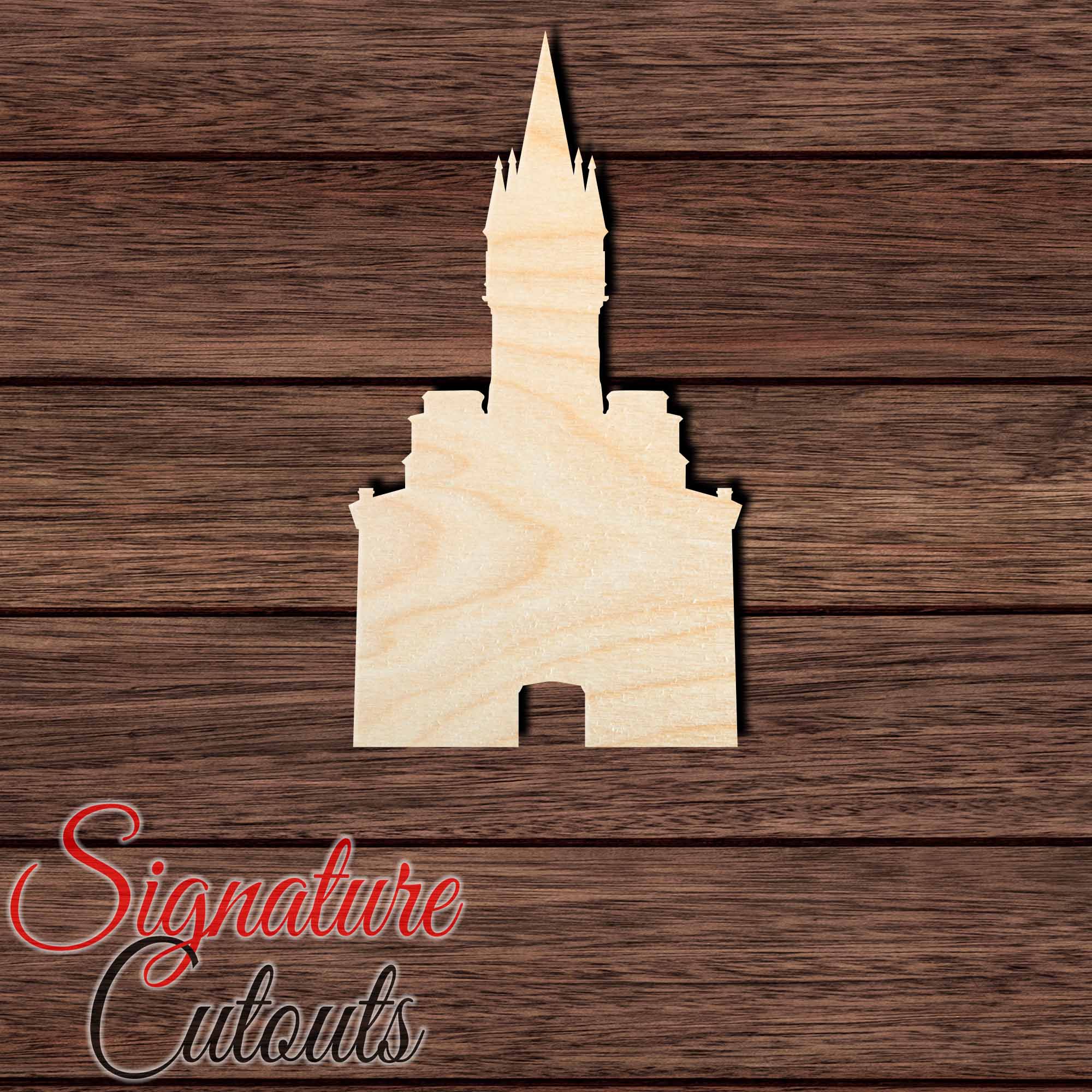 Castle 002 Shape Cutout in Wood, Acrylic or Acrylic Mirror - Signature Cutouts