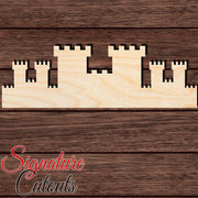 Castle 007 Shape Cutout in Wood, Acrylic or Acrylic Mirror - Signature Cutouts