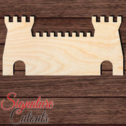 Castle 010 Shape Cutout in Wood, Acrylic or Acrylic Mirror - Signature Cutouts