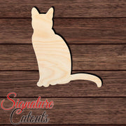 Cat 001 Shape Cutout in Wood, Acrylic or Acrylic Mirror - Signature Cutouts