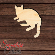 Cat 004 Shape Cutout in Wood, Acrylic or Acrylic Mirror - Signature Cutouts