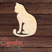 Cat 009 Shape Cutout in Wood, Acrylic or Acrylic Mirror - Signature Cutouts