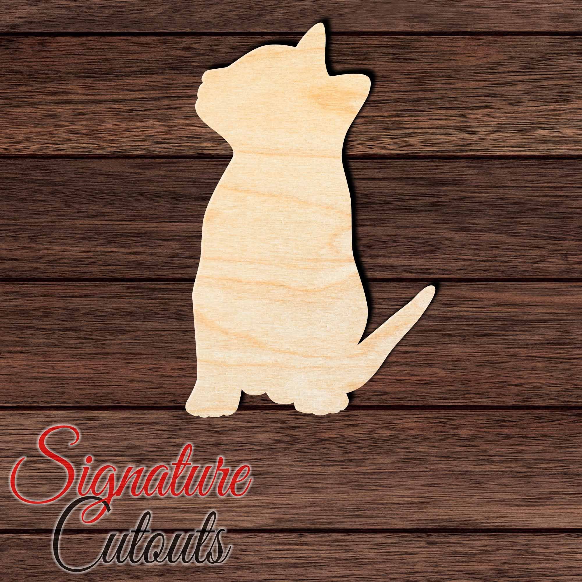 Cat 013 Shape Cutout in Wood, Acrylic or Acrylic Mirror - Signature Cutouts