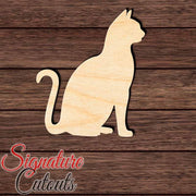 Cat 017 Shape Cutout in Wood, Acrylic or Acrylic Mirror - Signature Cutouts