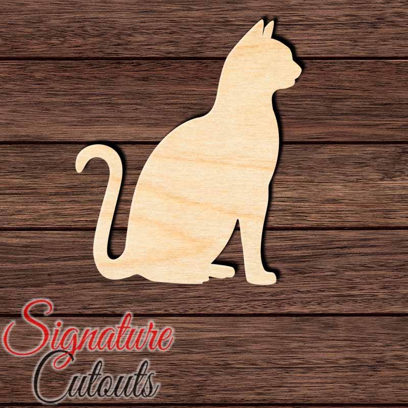 Cat 017 Shape Cutout in Wood, Acrylic or Acrylic Mirror - Signature Cutouts