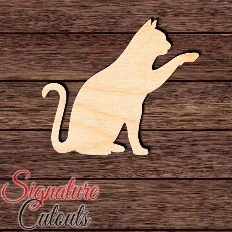 Cat 018 Shape Cutout in Wood, Acrylic or Acrylic Mirror - Signature Cutouts