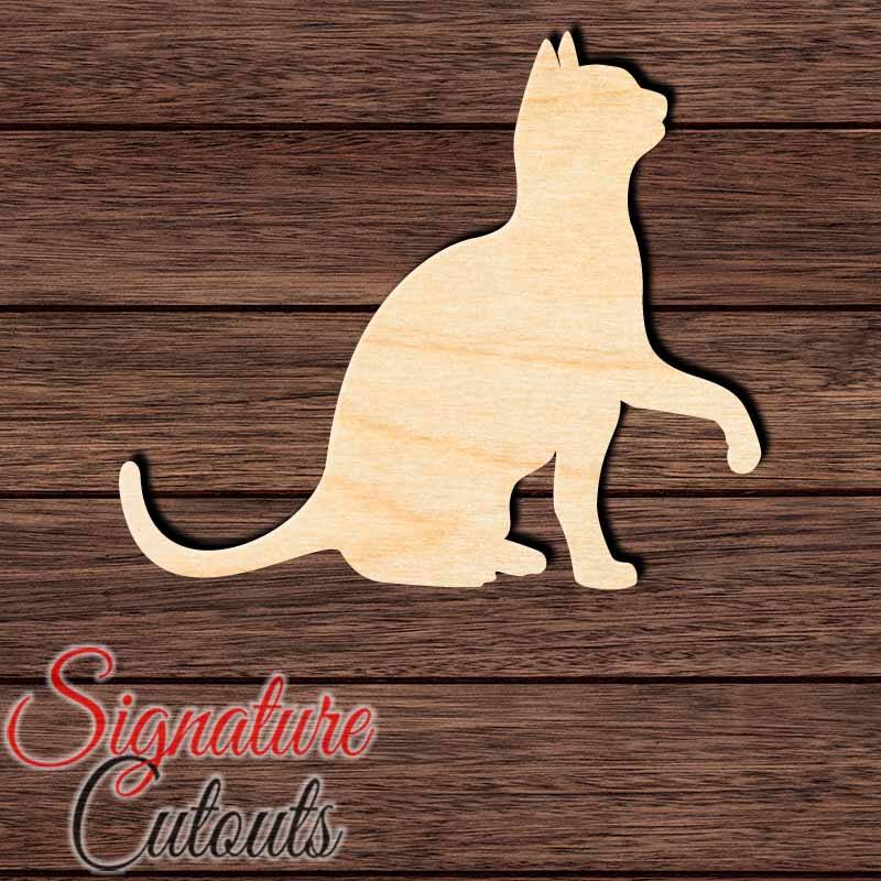 Cat 019 Shape Cutout in Wood, Acrylic or Acrylic Mirror - Signature Cutouts
