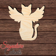 Cat with Wings 002 Shape Cutout in Wood, Acrylic or Acrylic Mirror - Signature Cutouts