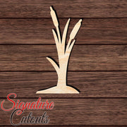 Cattail Plant 001 Shape Cutout in Wood, Acrylic or Acrylic Mirror Craft Shapes & Bases Signature Cutouts 