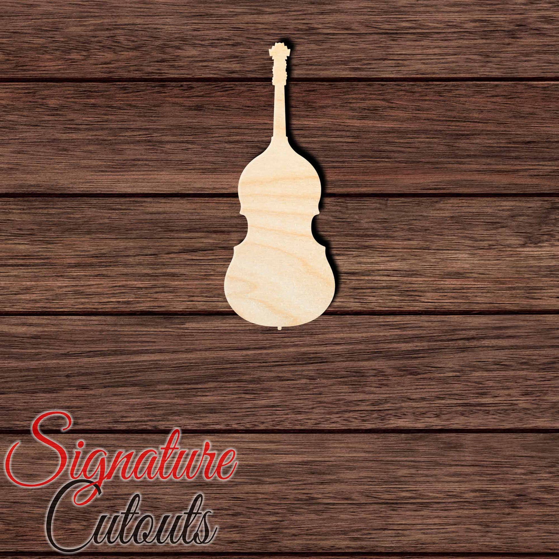 Cello 001 Shape Cutout in Wood, Acrylic or Acrylic Mirror - Signature Cutouts