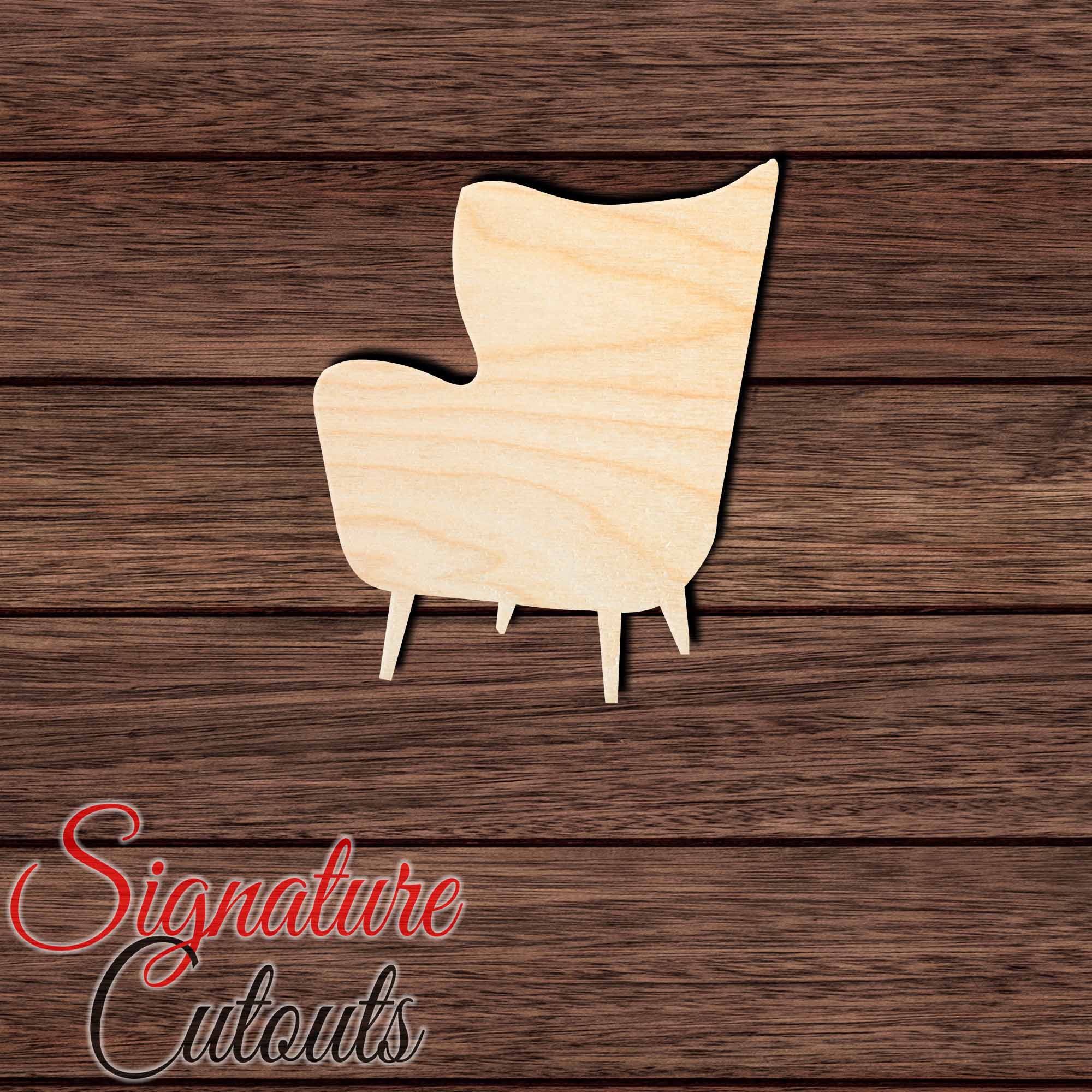 Chair 003 Shape Cutout in Wood, Acrylic or Acrylic Mirror - Signature Cutouts