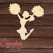 Cheerleader 001 Shape Cutout in Wood, Acrylic or Acrylic Mirror - Signature Cutouts