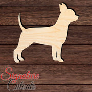Chihuahua Shape Cutout in Wood, Acrylic or Acrylic Mirror - Signature Cutouts