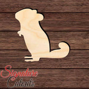 Chinchilla 001 Shape Cutout in Wood, Acrylic or Acrylic Mirror - Signature Cutouts