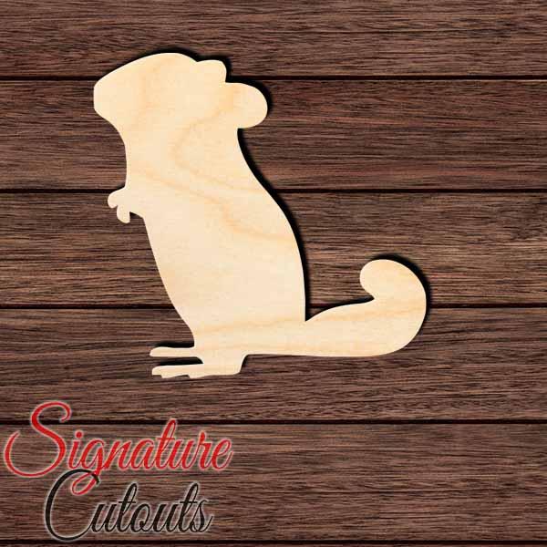 Chinchilla 001 Shape Cutout in Wood, Acrylic or Acrylic Mirror - Signature Cutouts