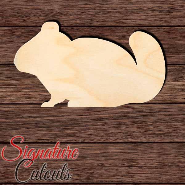 Chinchilla 003 Shape Cutout in Wood, Acrylic or Acrylic Mirror - Signature Cutouts