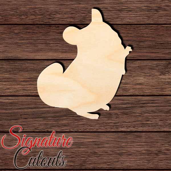 Chinchilla 005 Shape Cutout in Wood, Acrylic or Acrylic Mirror - Signature Cutouts