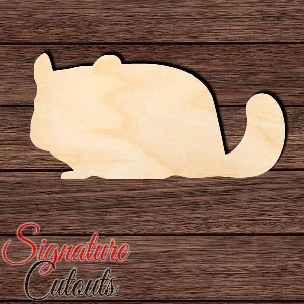 Chinchilla 006 Shape Cutout in Wood, Acrylic or Acrylic Mirror - Signature Cutouts