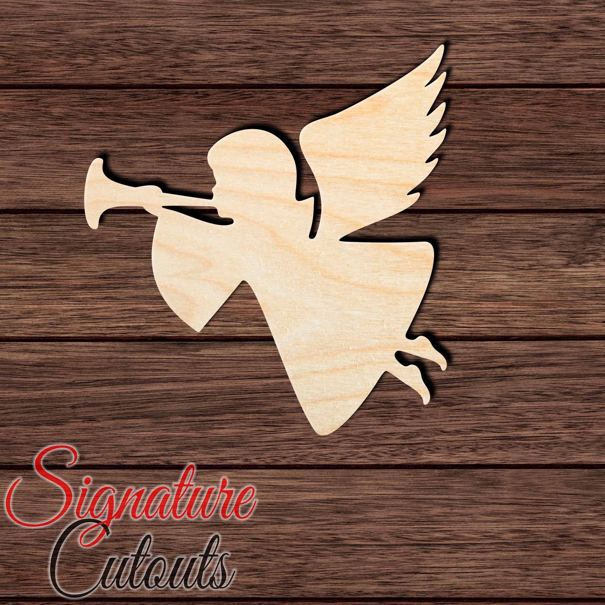 Christmas Angel 002 Shape Cutout in Wood, Acrylic or Acrylic Mirror - Signature Cutouts