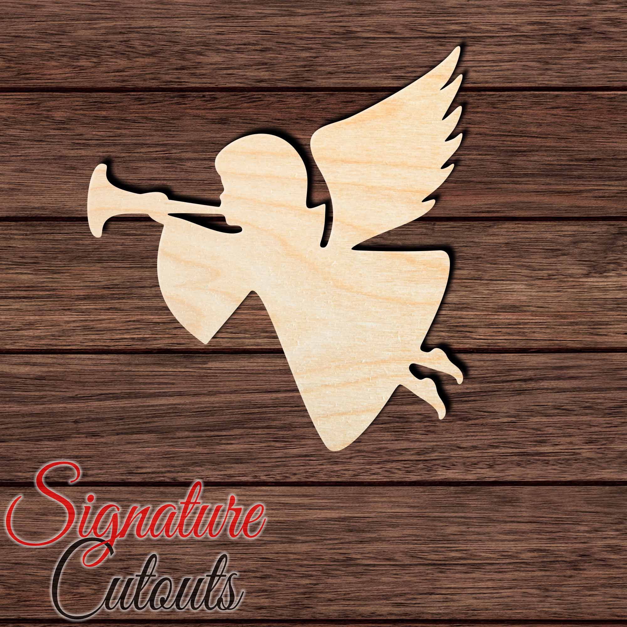 Christmas Angel 002 Shape Cutout in Wood, Acrylic or Acrylic Mirror - Signature Cutouts