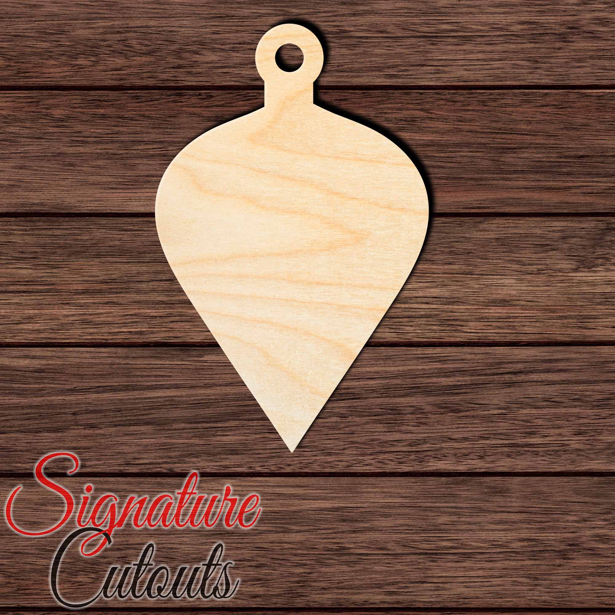 Christmas Ornament 004 Shape Cutout in Wood, Acrylic or Acrylic Mirror Craft Shapes & Bases Signature Cutouts 