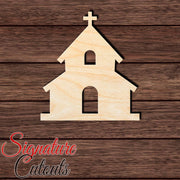 Church 001 Shape Cutout in Wood, Acrylic or Acrylic Mirror - Signature Cutouts