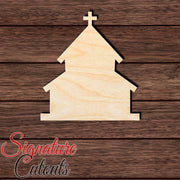 Church 002 Shape Cutout in Wood, Acrylic or Acrylic Mirror - Signature Cutouts