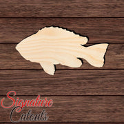 Cichlid 001 Shape Cutout in Wood, Acrylic or Acrylic Mirror - Signature Cutouts