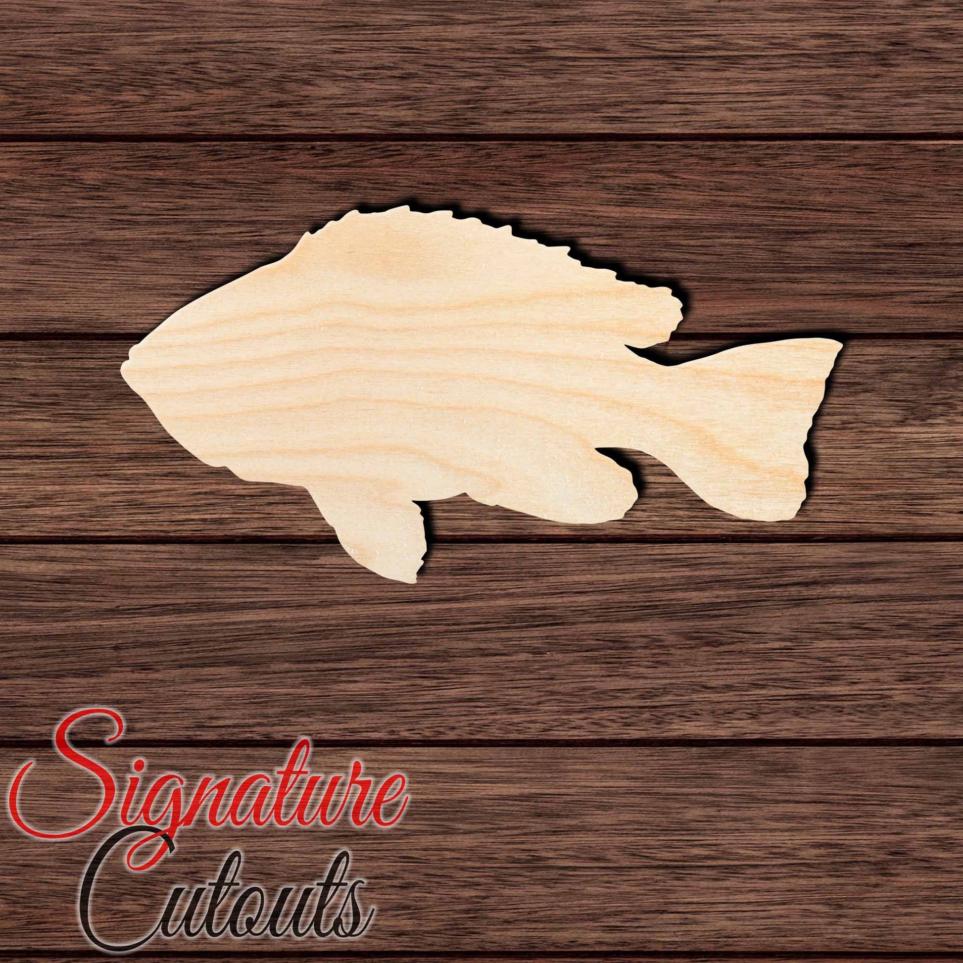 Cichlid 001 Shape Cutout in Wood, Acrylic or Acrylic Mirror - Signature Cutouts