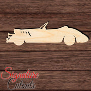 Classic Car 007 Shape Cutout in Wood, Acrylic or Acrylic Mirror Craft Shapes & Bases Signature Cutouts 