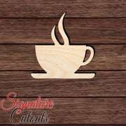 Coffee Mug 001 Shape Cutout in Wood, Acrylic or Acrylic Mirror Craft Shapes & Bases Signature Cutouts 