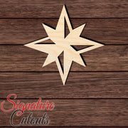 Compass 001 Shape Cutout in Wood, Acrylic or Acrylic Mirror - Signature Cutouts