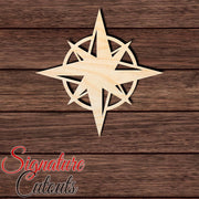 Compass 003 Shape Cutout in Wood, Acrylic or Acrylic Mirror - Signature Cutouts