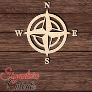 Compass 005 Shape Cutout in Wood, Acrylic or Acrylic Mirror - Signature Cutouts
