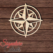 Compass 006 Shape Cutout in Wood, Acrylic or Acrylic Mirror - Signature Cutouts