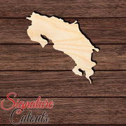 Costa Rica Shape Cutout in Wood, Acrylic or Acrylic Mirror - Signature Cutouts