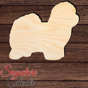Coton De Tulear Shape Cutout in Wood, Acrylic or Acrylic Mirror - Signature Cutouts