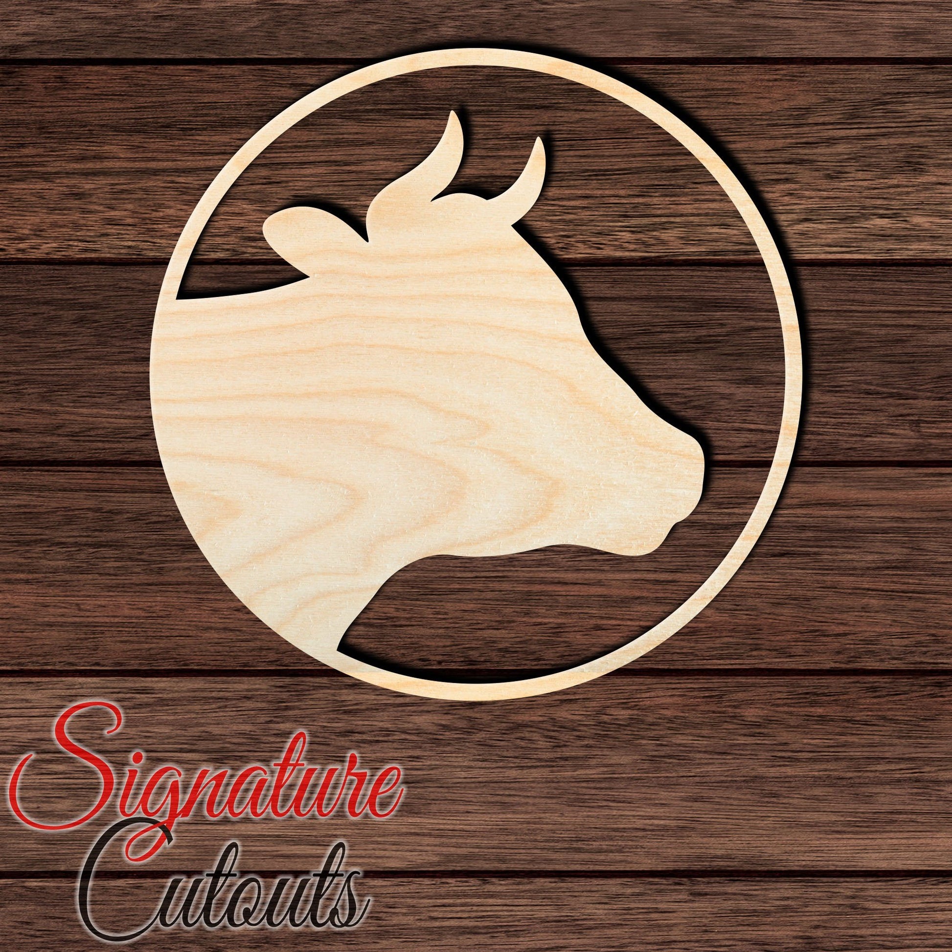 Cow 003 Shape Cutout in Wood, Acrylic or Acrylic Mirror - Signature Cutouts