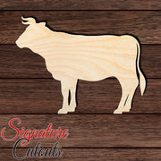Bull 001 Shape Cutout in Wood, Acrylic or Acrylic Mirror - Signature Cutouts