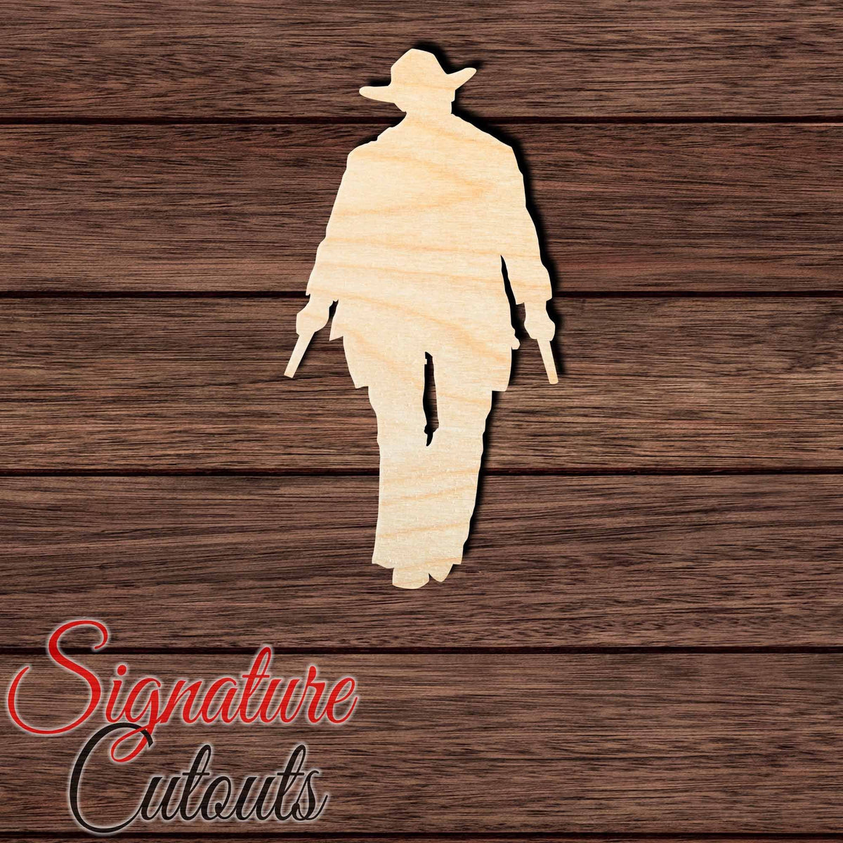 Cowboy 002 Shape Cutout in Wood, Acrylic or Acrylic Mirror - Signature Cutouts