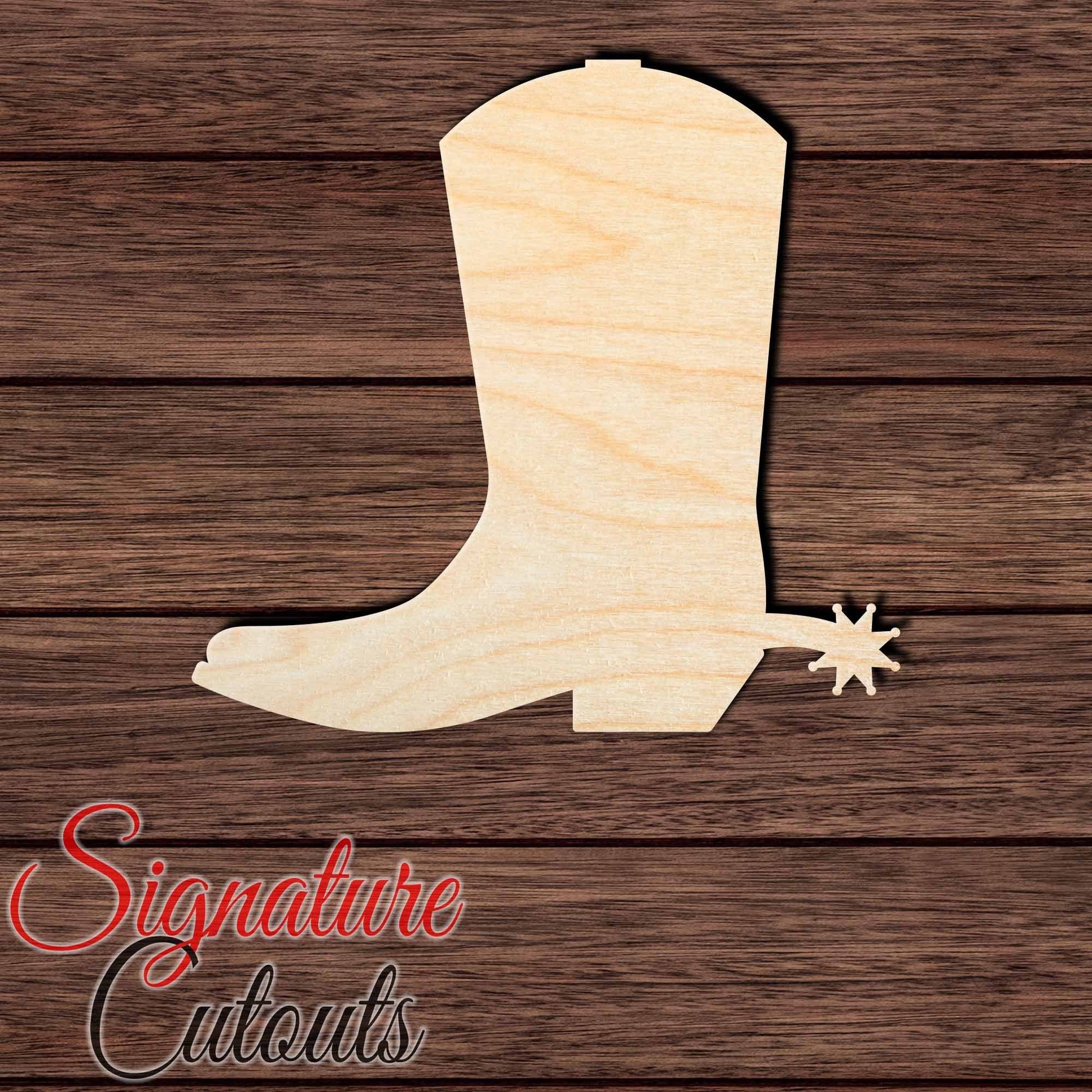 Cowboy Boot 001 Shape Cutout in Wood, Acrylic or Acrylic Mirror - Signature Cutouts