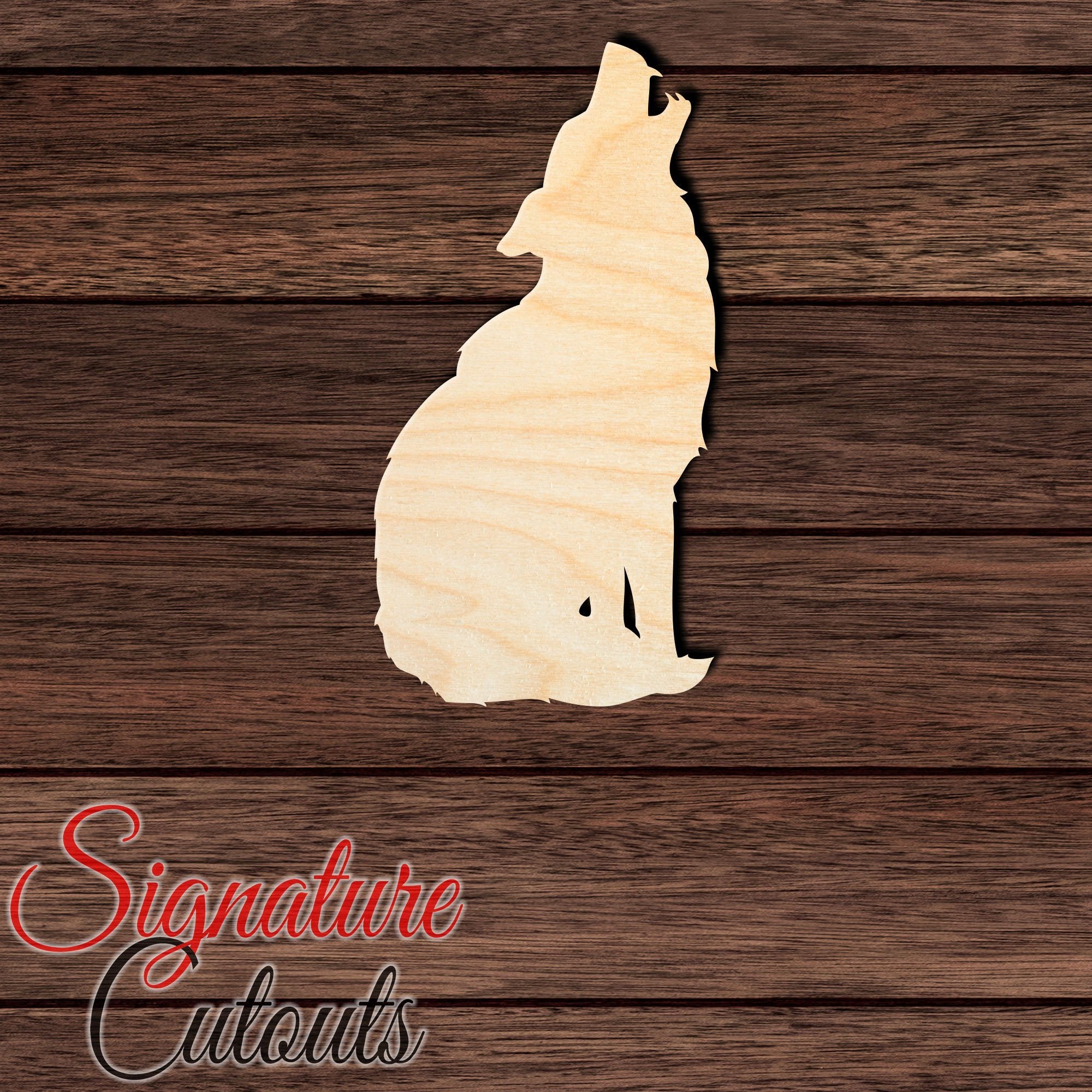 Coyote 001 Shape Cutout in Wood, Acrylic or Acrylic Mirror - Signature Cutouts