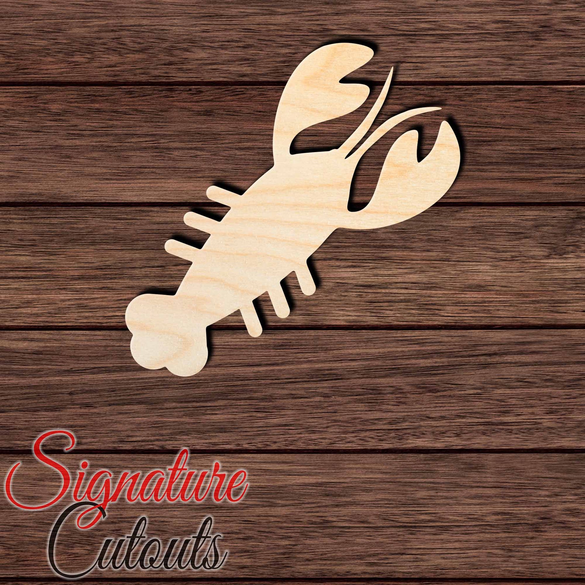 Crawfish 001 Shape Cutout in Wood, Acrylic or Acrylic Mirror - Signature Cutouts