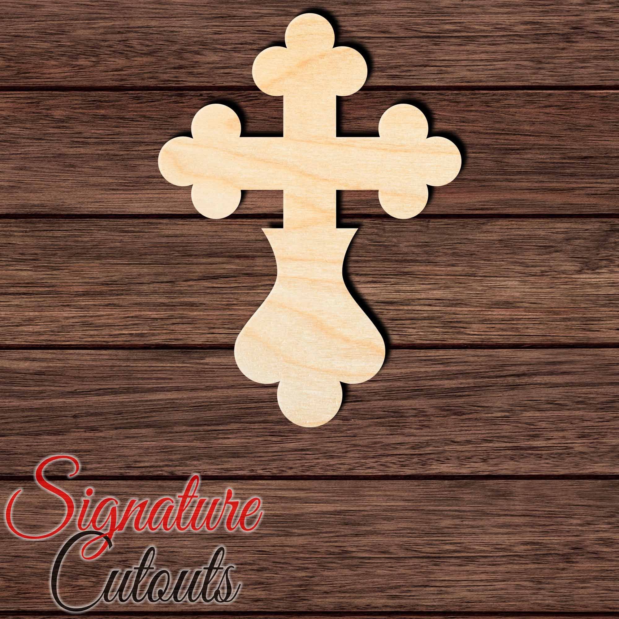 Cross 011 Shape Cutout in Wood, Acrylic or Acrylic Mirror - Signature Cutouts