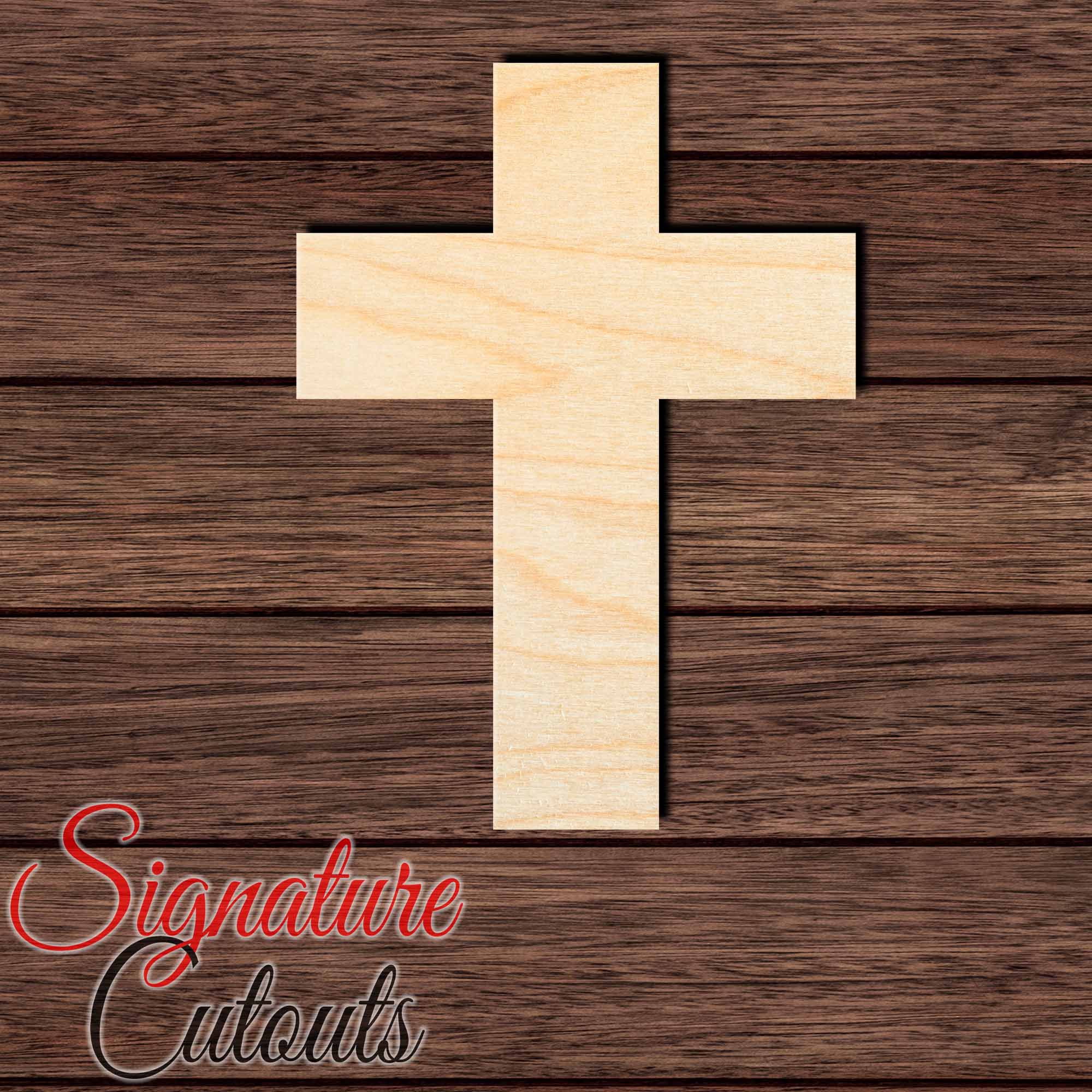 Cross 016 Shape Cutout in Wood, Acrylic or Acrylic Mirror Craft Shapes & Bases Signature Cutouts 