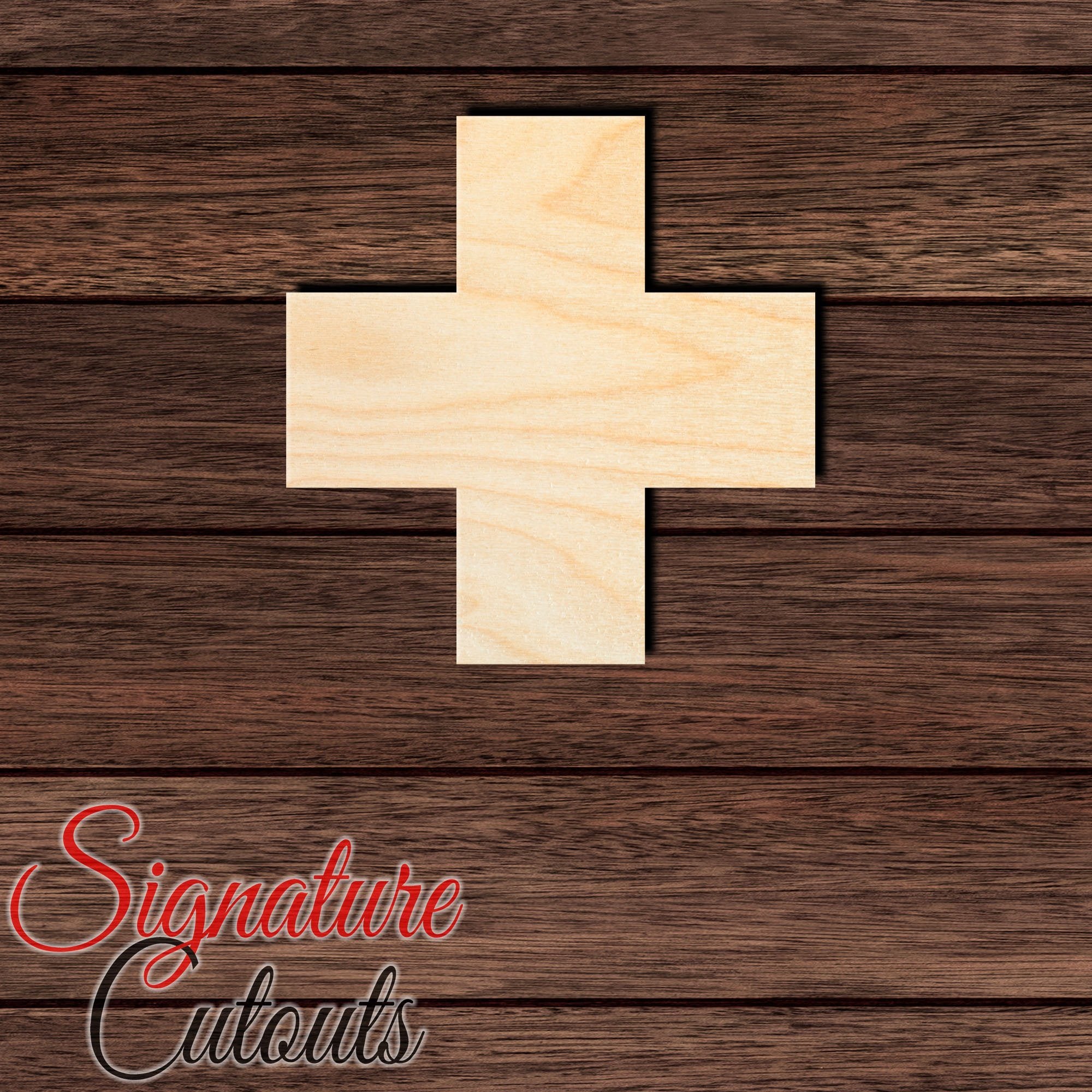 Plus Sign Shape Cutout in Wood, Acrylic or Acrylic Mirror - Signature Cutouts